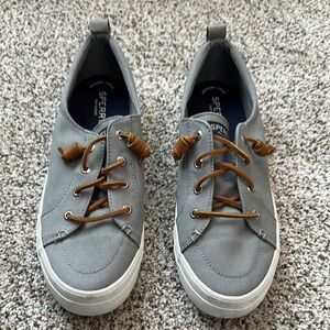 LIKE NEW SPERRY women’s canvas shoes sz 10 gray